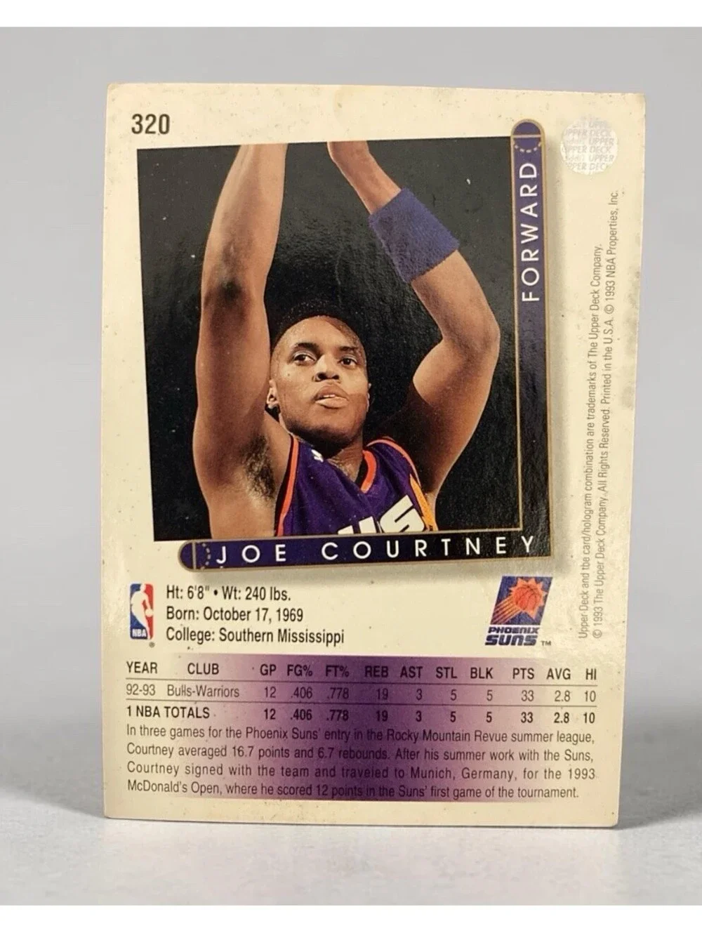 1993-94 Upper Deck - Joe Courtney #320 (RC)